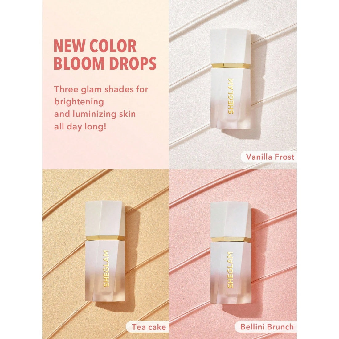 Iluminador líquido SHEGLAM Glow Bloom-01 Vanilla Frost