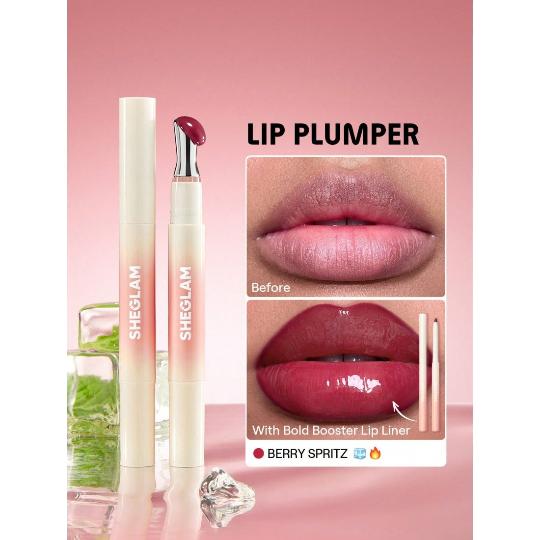 SHEGLAM Bold Booster Lip Plumper-409 Berry Spritz