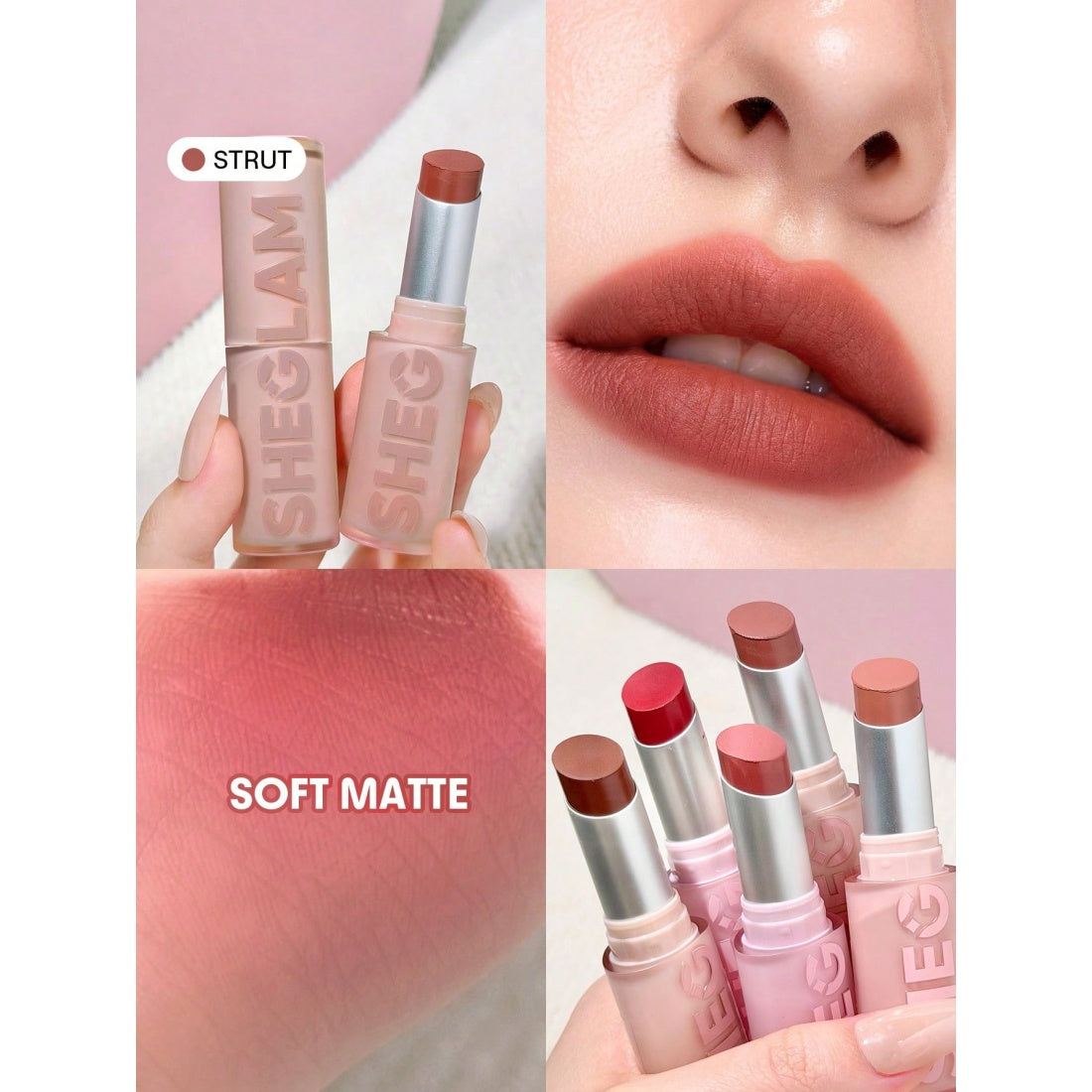 SHEGLAM Lip Veil Cushion Lightweight Lipstick-501 Strut