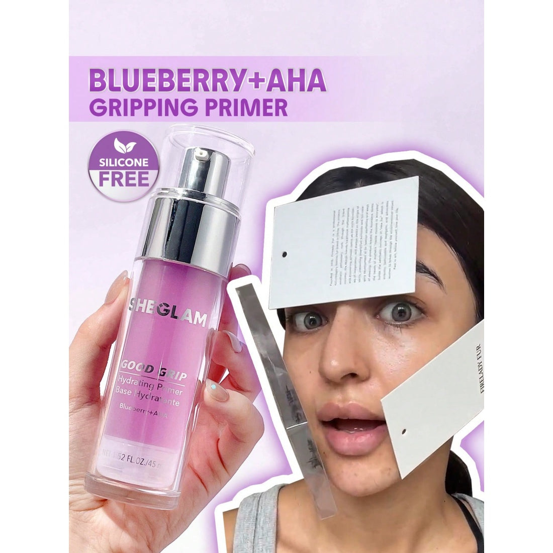 Prebase hidratante Good Grip de SHEGLAM - Arándano + AHA