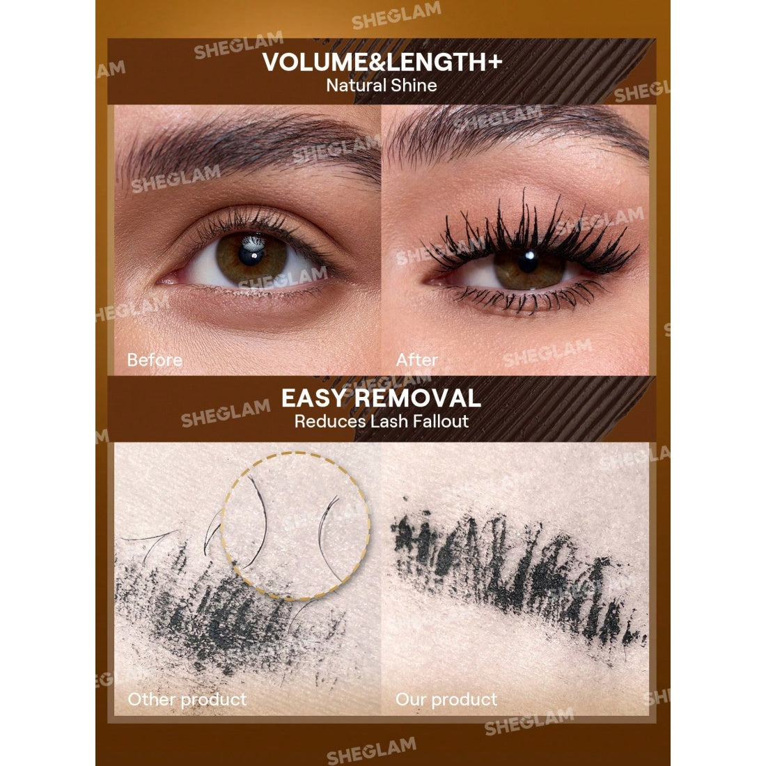 Mascara tout-en-un multi-effets 24k SHEGLAM - Noir waterproof