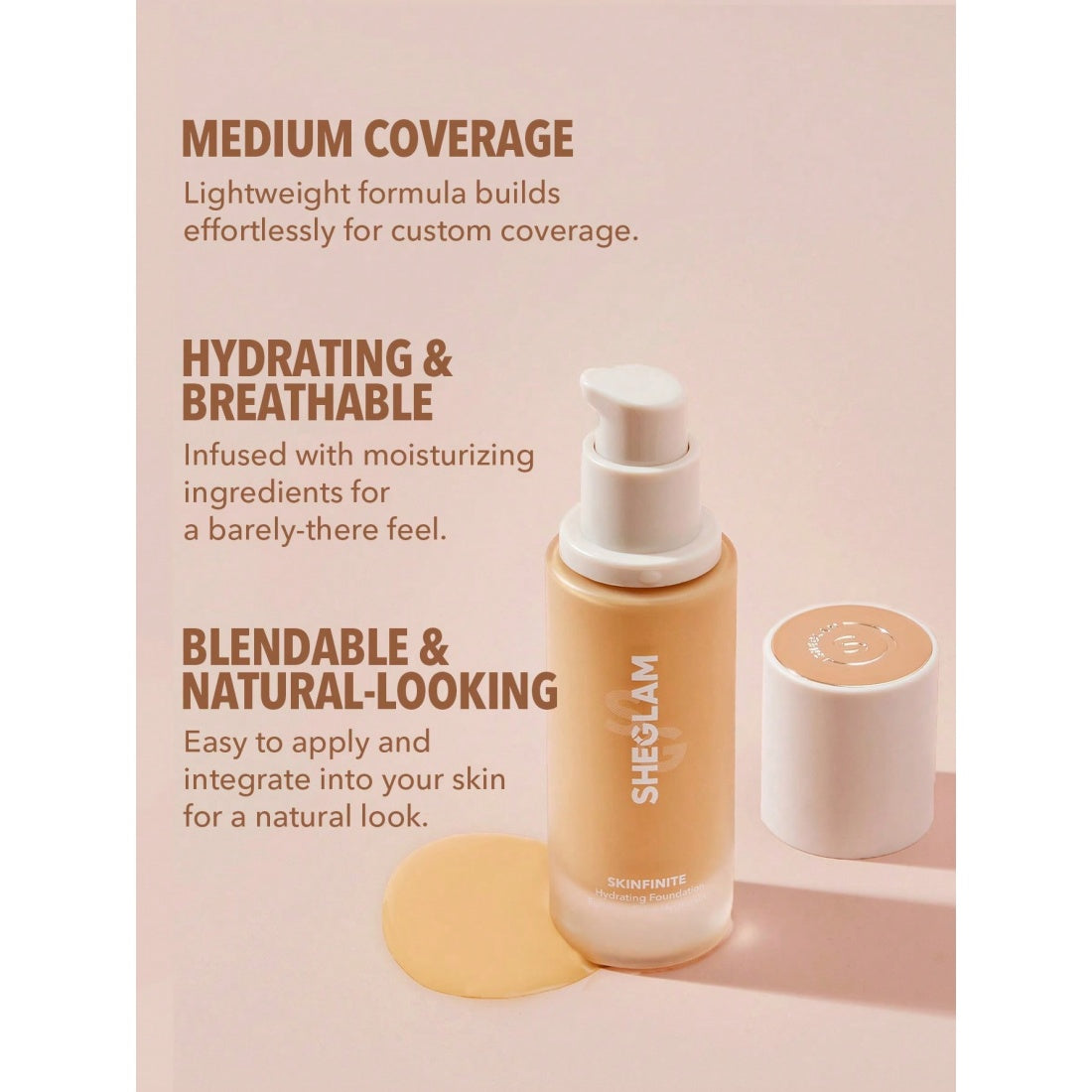 SHEGLAM Skinfinite Feuchtigkeitsspendende Foundation – Hell