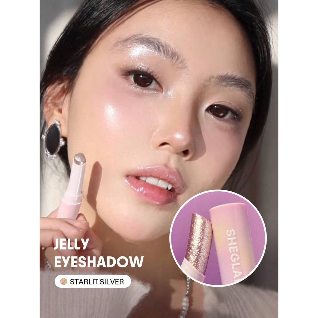 SHEGLAM Crystal Jelly Glaze Stick – 01 Starlit Silver