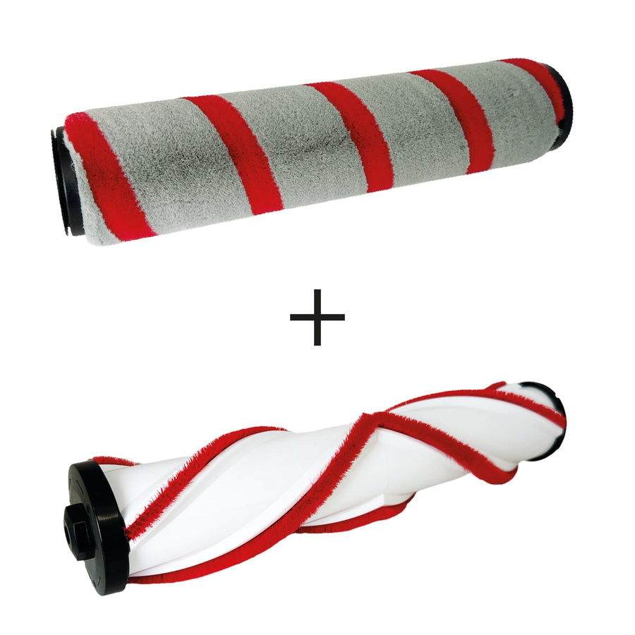 Redkey RK1  Pack 2 Rulli di ricambio: Rullo morbido per pulizia pavimento + Rullo spirale per capelli e polvere